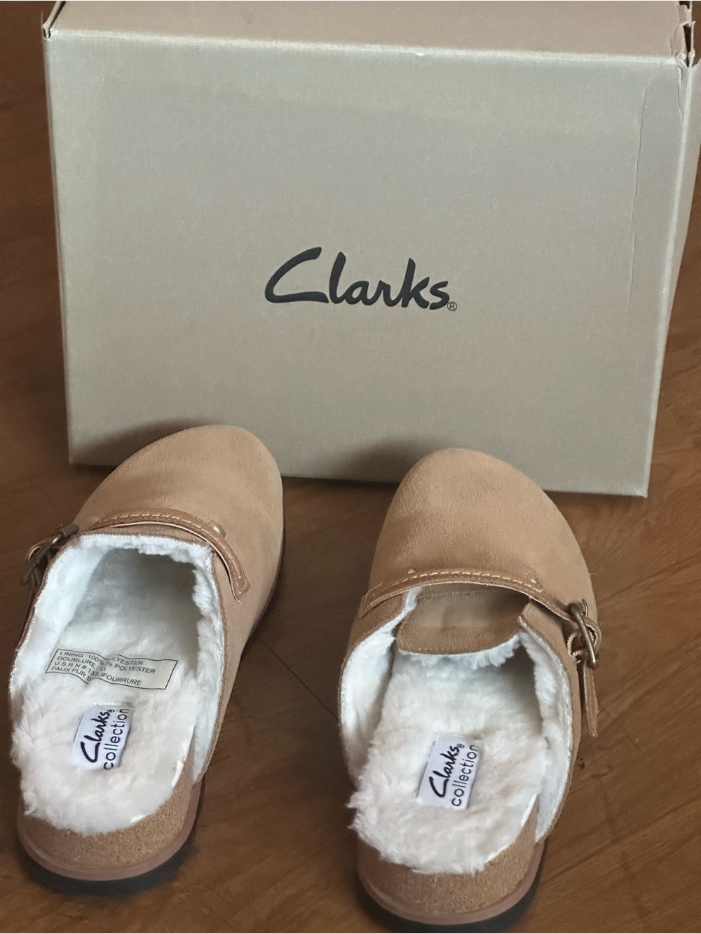 Clarks cozy Faux-Fur Lined cogs W71/2